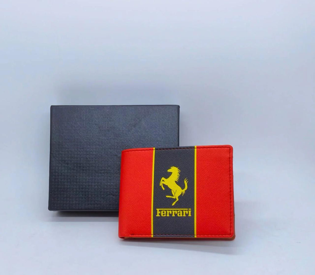 Farrary red leather heavy Quality wallet for man
