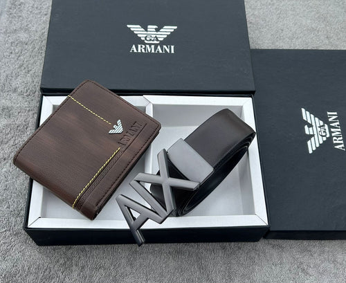 Armani belt and wallet premium quality belt
