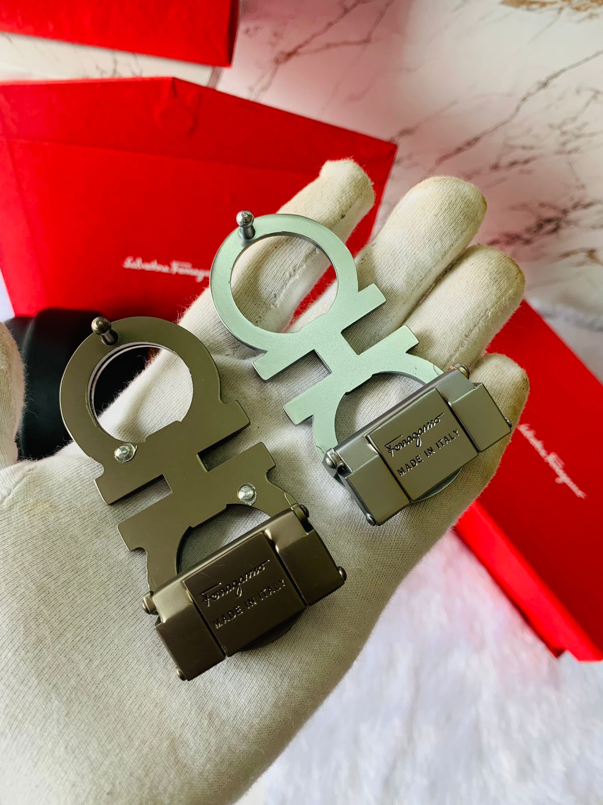 salvatore ferragamo 2 pcs buckle premium quality belt combo