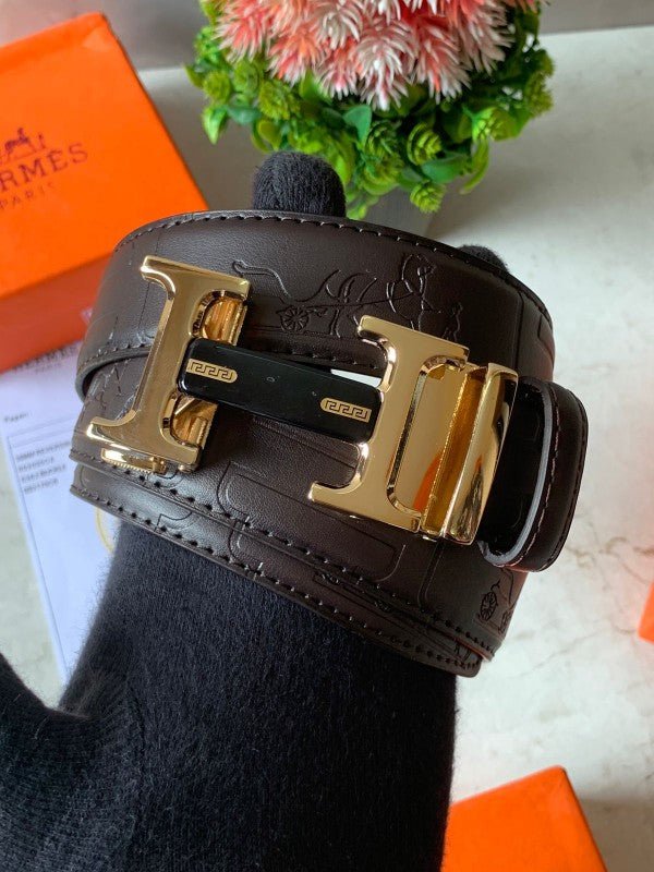 Hermes Golden Brown Belt