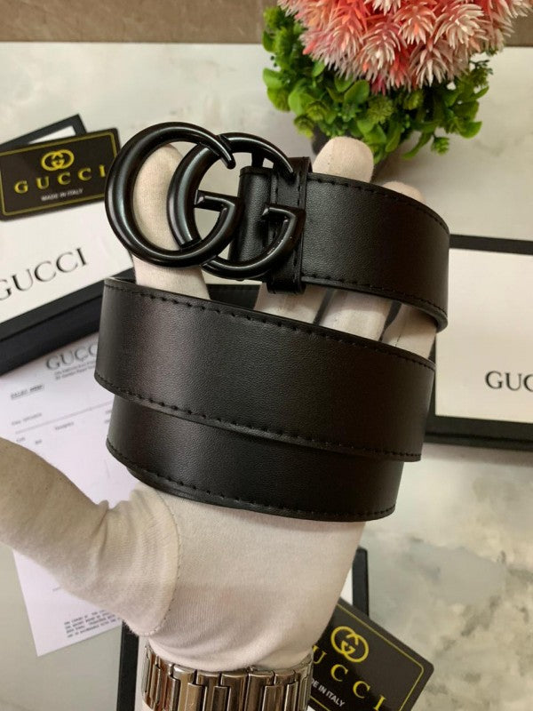 Gucci full black belt
