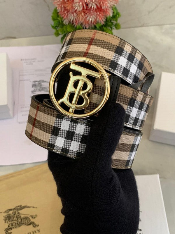 Burberry Golden Ring New Leather Quality Belt