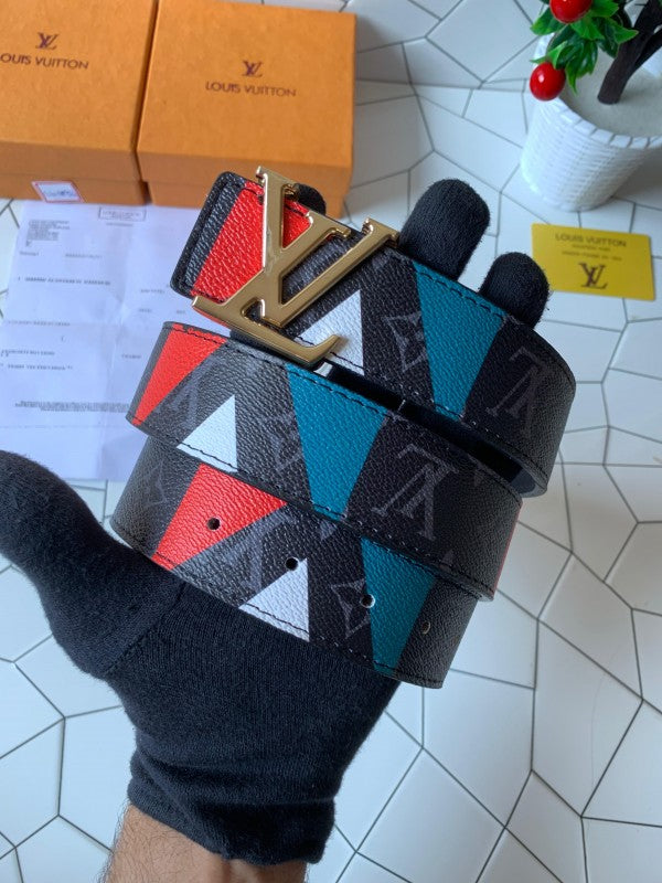Louis Vuitton Printed Leather Quality Belt