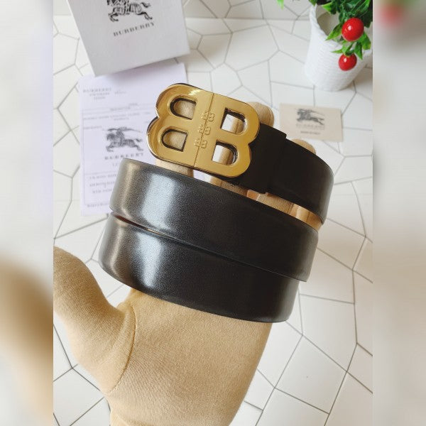 Burberry Golden Black Premium Quality Belt