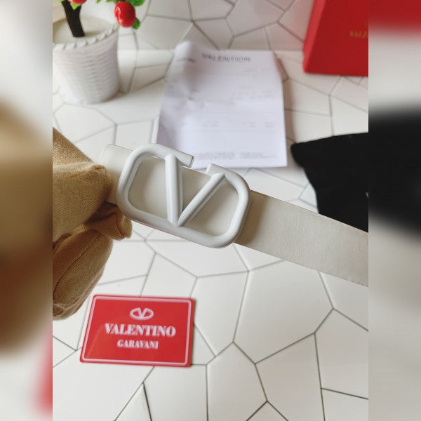 Valentino full white printed premium quality belt
