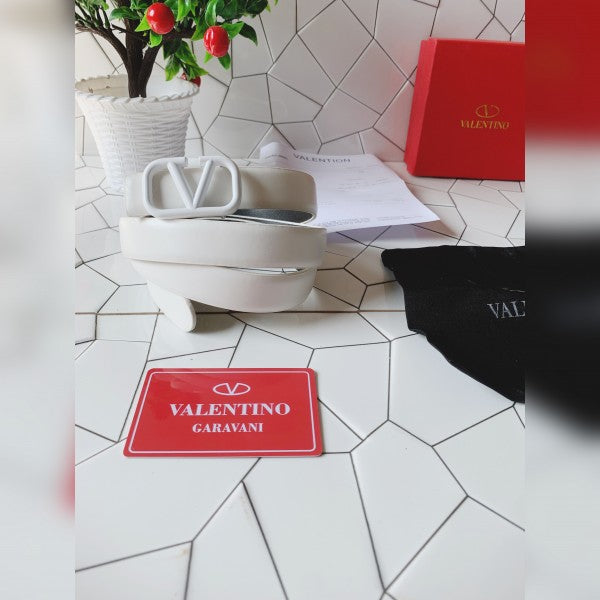 Valentino full white printed premium quality belt
