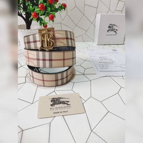 Burberry Golden Cream Premium Quality Belt