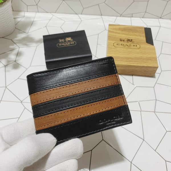 COACH BLACK COLOUR PRINTED PREMIUM QUALITY WALLET