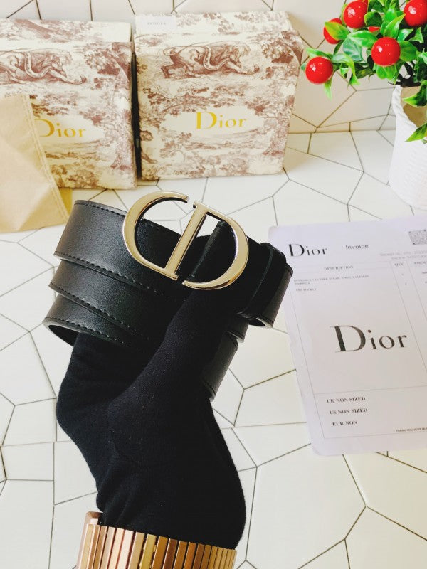 Doir Silver Black Printed Premium Quality Belt
