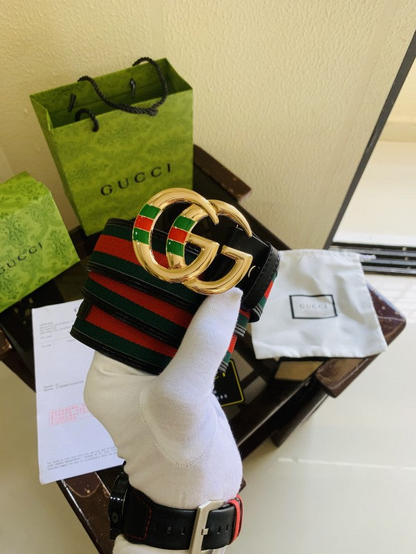 gucci shining golden pinted printed quality belt