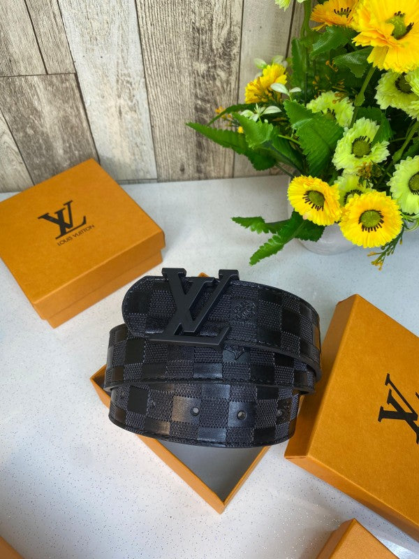 louis vuitto n full black premium quality belt