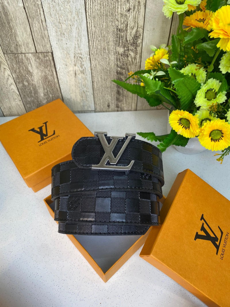 loius vuitto n full black premium quality belt