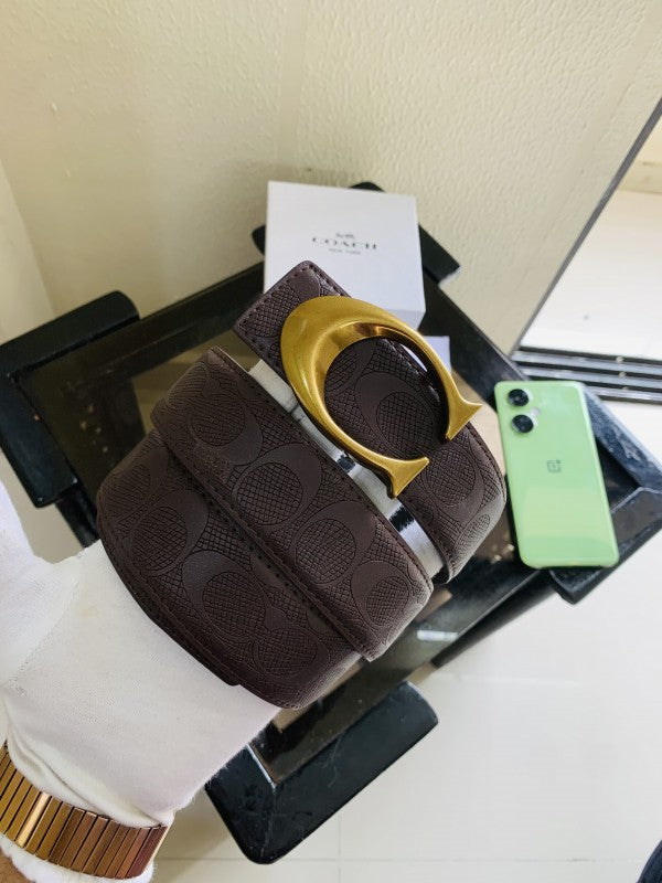Coach Golden Brown poremium Quality Belt