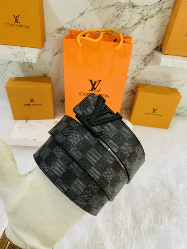 Louis Vuitton  Black chex Premium Quality Belt