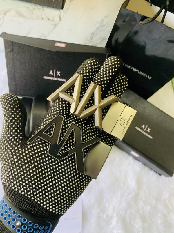 armanii 2 pcs buckle premium quality belt combo