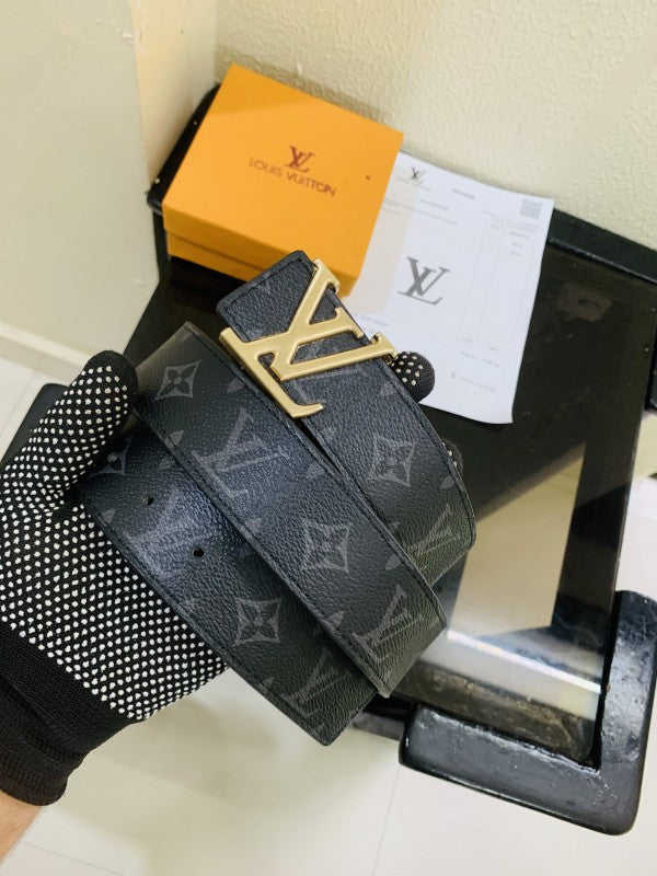 louis vuittom golden black premium qulity belt