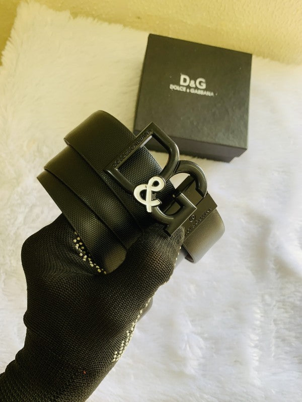 Dolce & Gabbana matte black premium leather belt