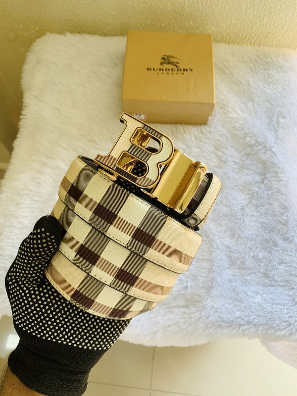 Burberry printed premium quality automtic lock belt