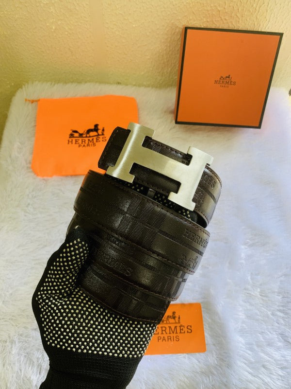 Hermès Silver Buckle Brown Premium Quality Belt