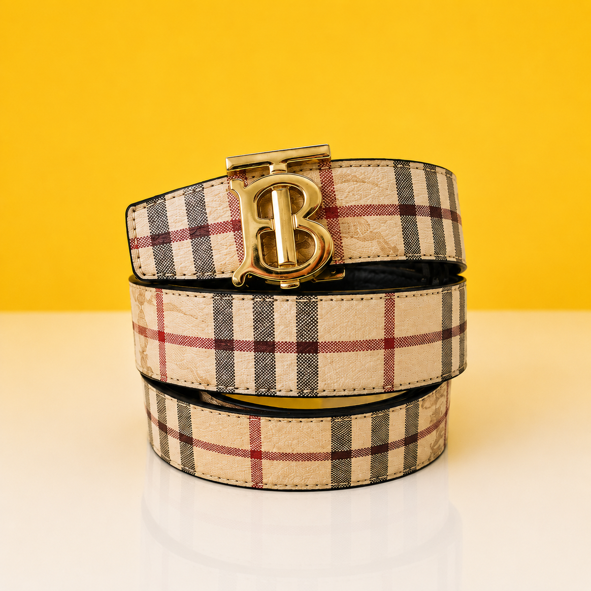 Burberry Golden Cream Premium Quality Belt