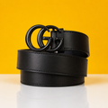 Gucci full black belt