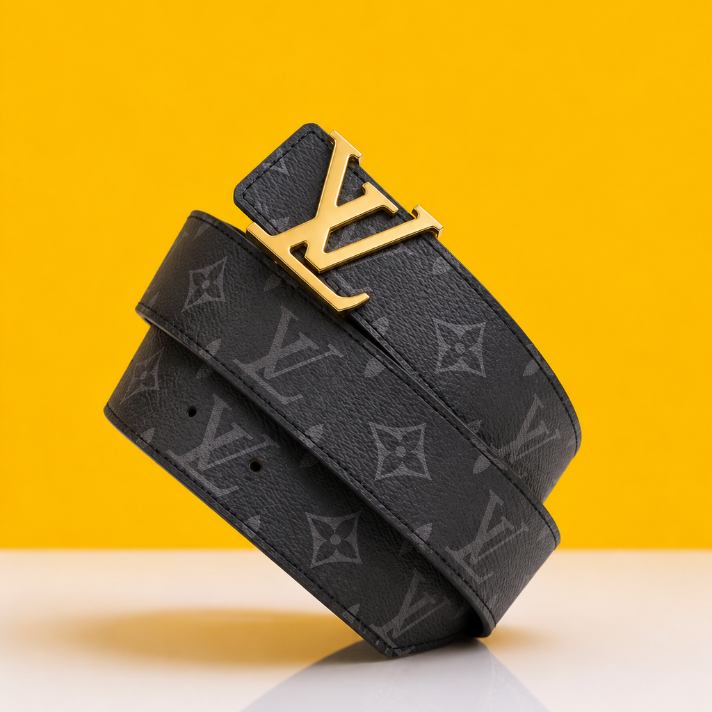 louis vuittom golden black premium qulity belt