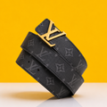 louis vuittom golden black premium qulity belt