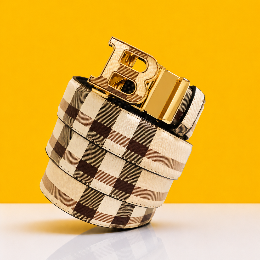 Burberry printed premium quality automtic lock belt