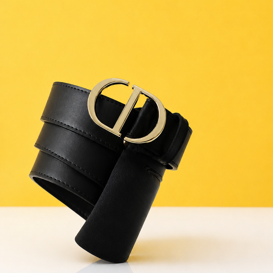 Doir Silver Black Printed Premium Quality Belt