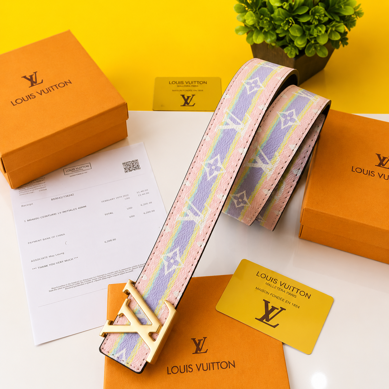 Louis Vuitton Printed Belt