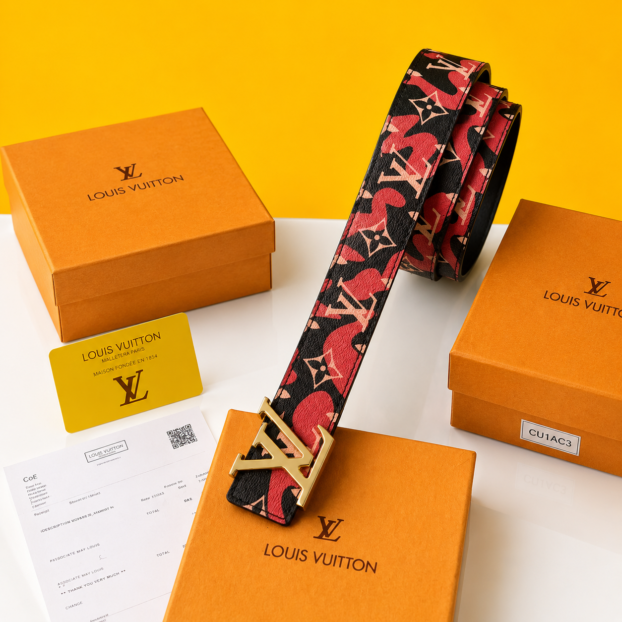 Louis Vuitton Printed Belt