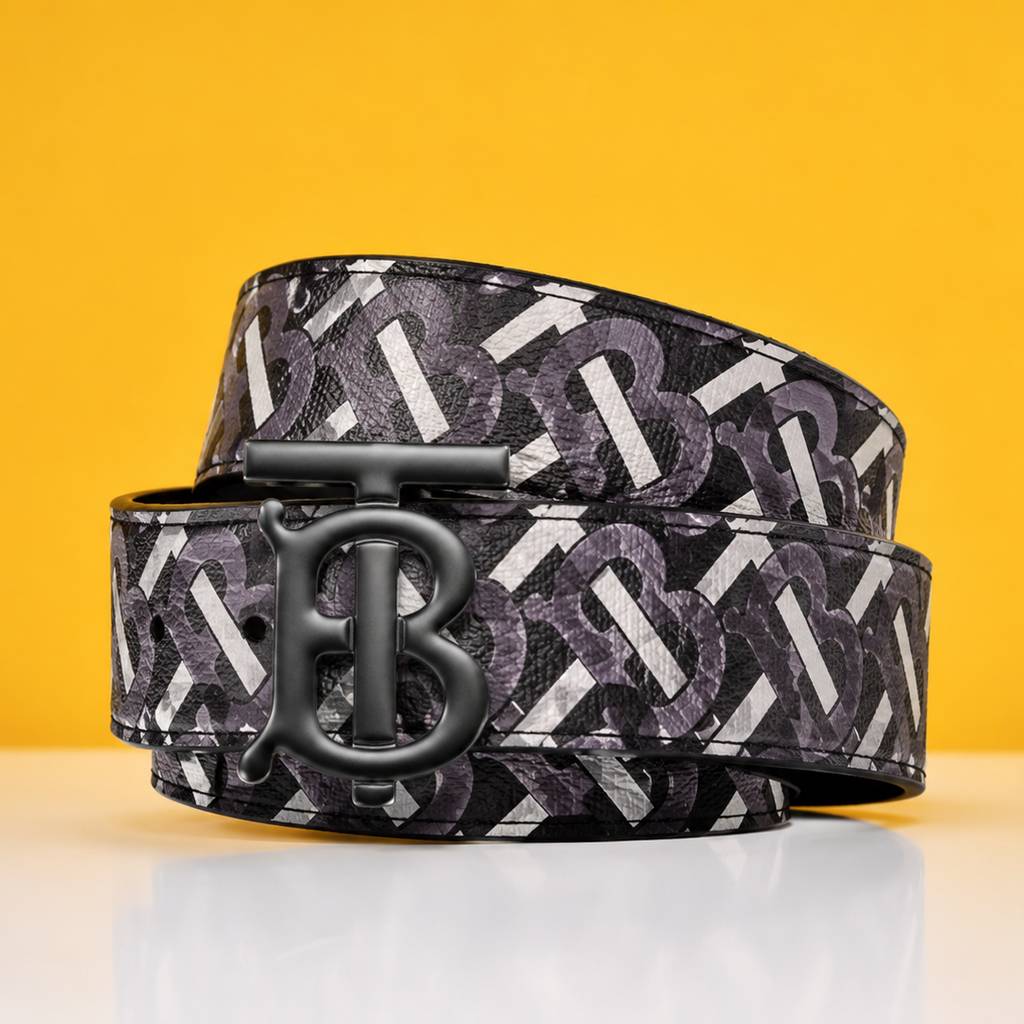 Burberry Black Printed Premium Quality Belt