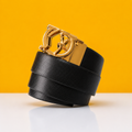 Salvatore Ferragamo Golden Black Reversible Belt