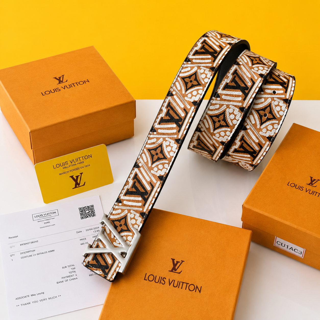 Louis Vuitton Printed Belt