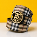 Burberry Golden Ring New Leather Quality Belt