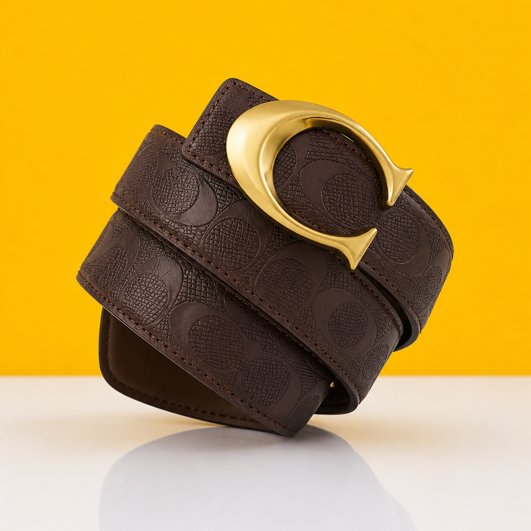 Coach Golden Brown poremium Quality Belt