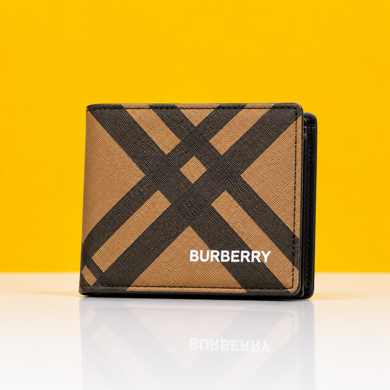 Burbarry Brown Black Leather Heavy Quality Wallet For Man