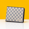 gucci leather heavy qyality blue full printed design fancy look wallet for man