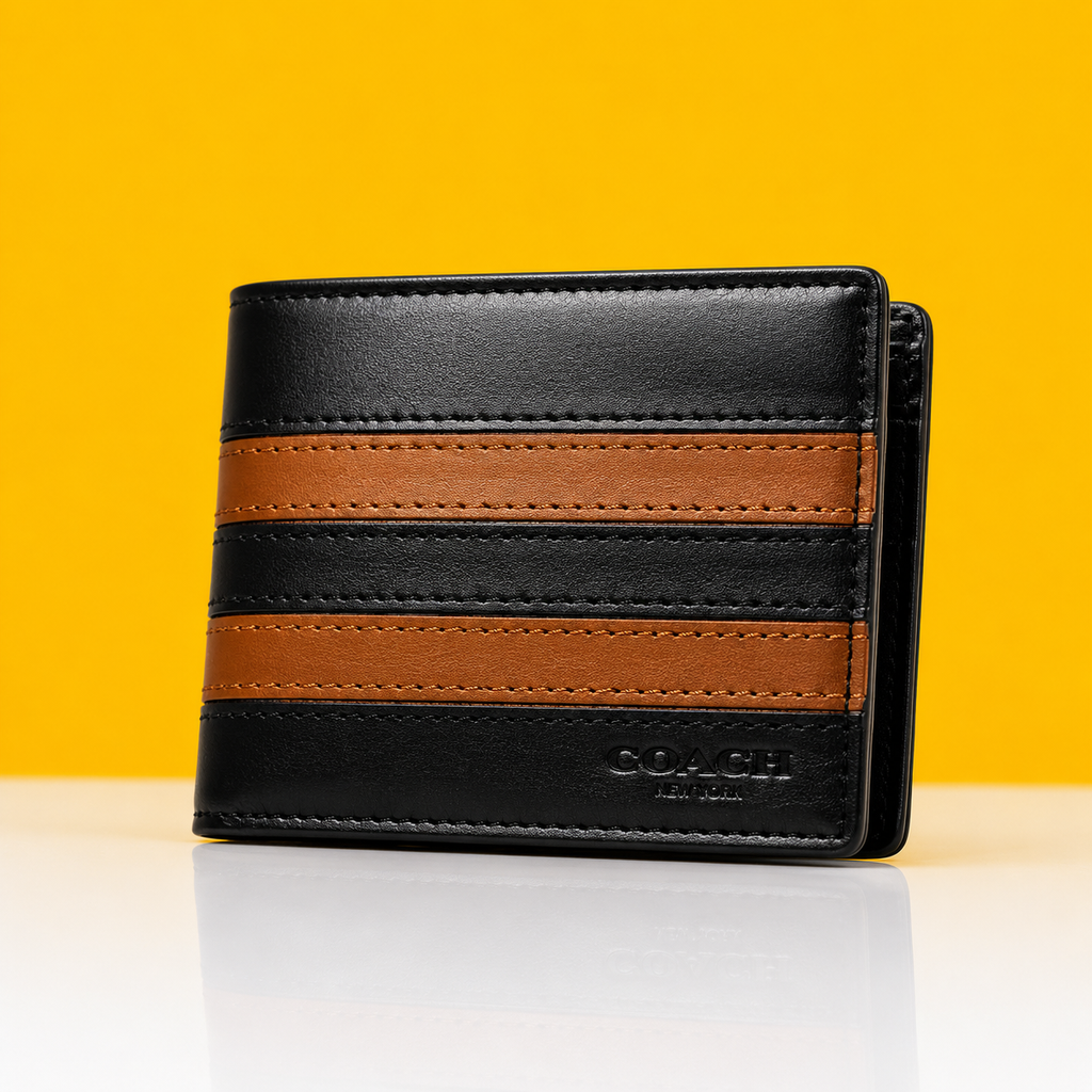 COACH BLACK COLOUR PRINTED PREMIUM QUALITY WALLET