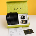 Gucci printed premium quality 2 pcs buckle combo