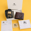 Burberry Printed Premium Quality Belt Wallet Combo
