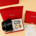 salvatore ferragamo 2 pcs buckle premium quality belt combo