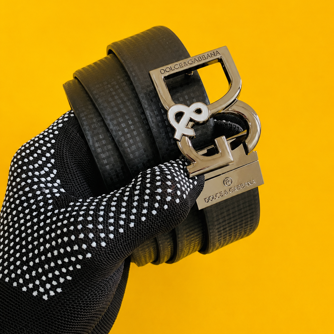 Dollce &gabbana black premium quality reversibile belt