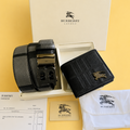 BURBER_Y Premium Quality Belt Wallet Combo