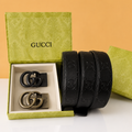Gucci 2 pcs  bucjle premium quality belt combo