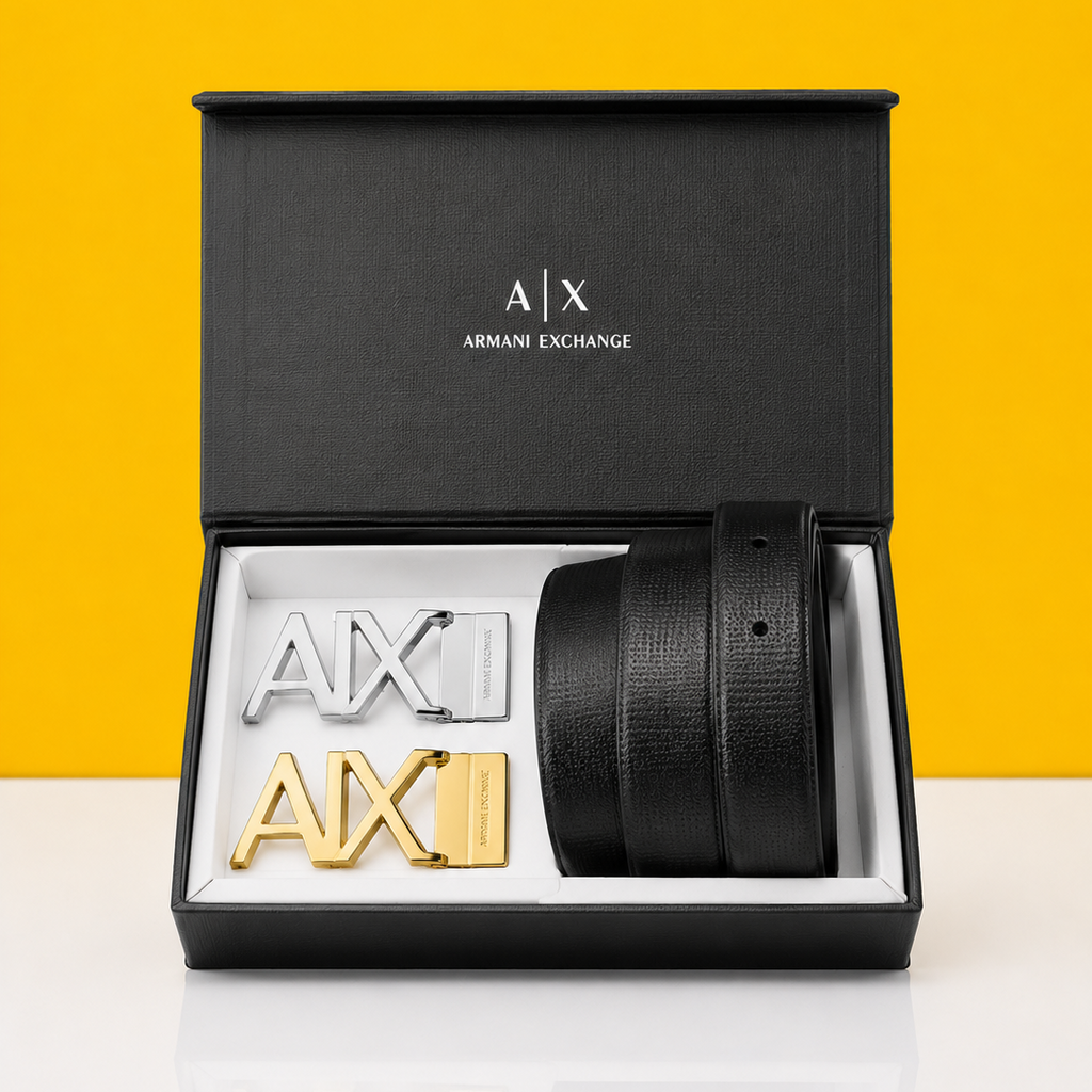 Armani Premium Quality 2-Piece Buckle Combo
