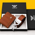 Armani belt and wallet brown premium quality belt