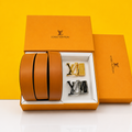 Louis Vuitton 2-piece buckle belt combo