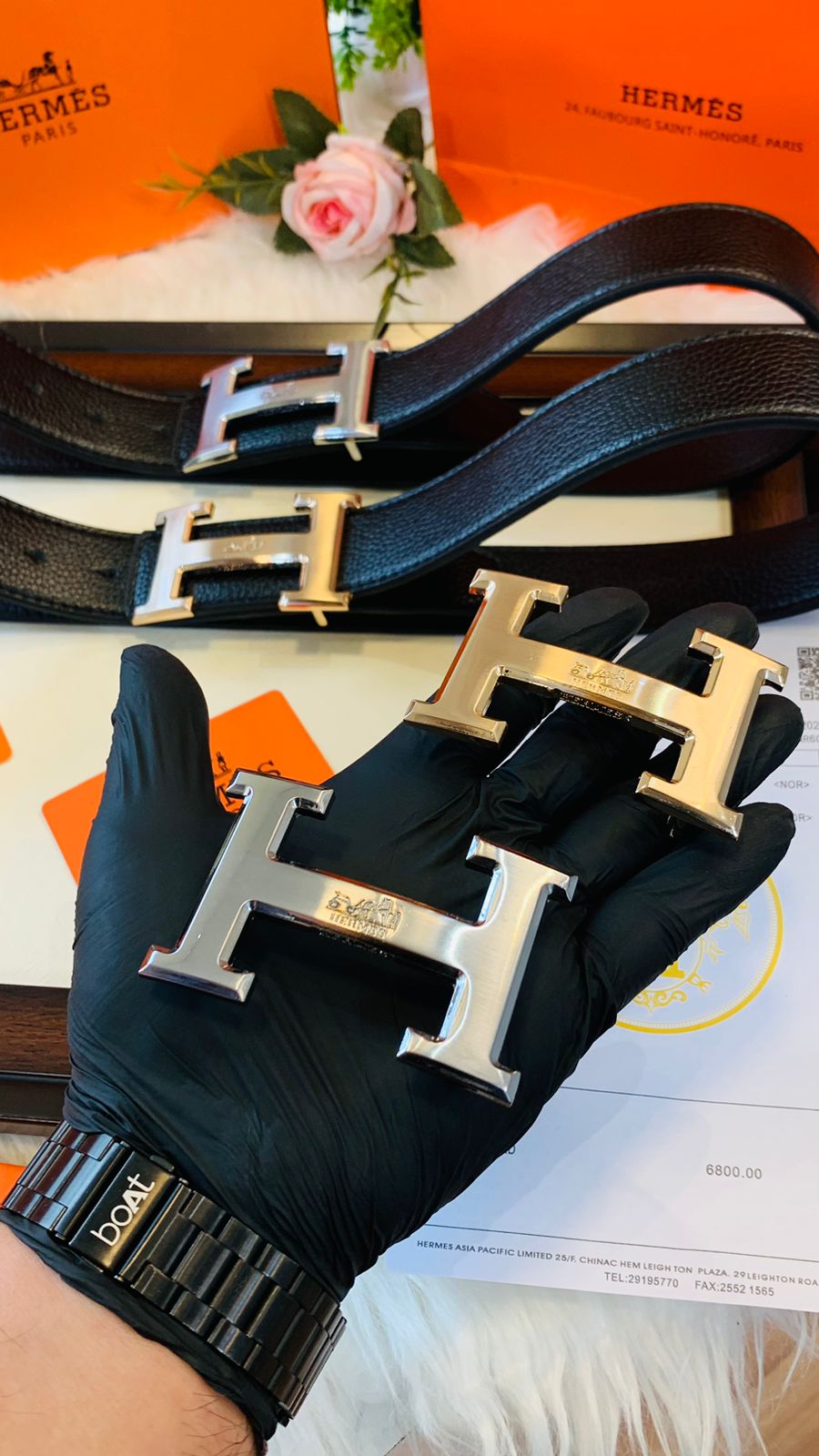 Hermees 2 pcs premium quality belt combo