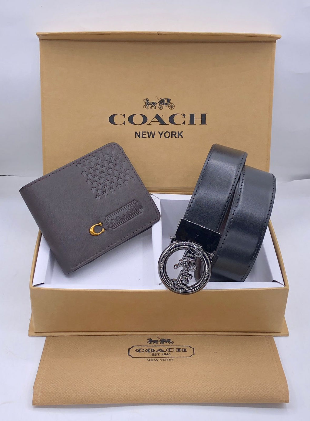 Coacch belt and wallet premium quality combo